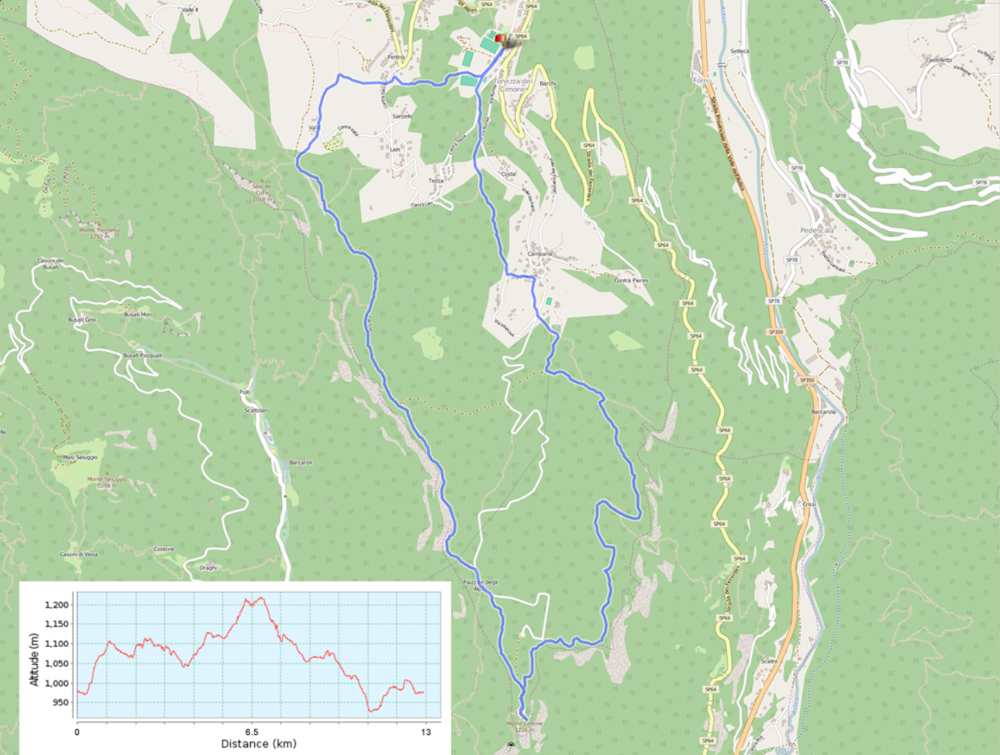 Mappa Mini Trail 14km
